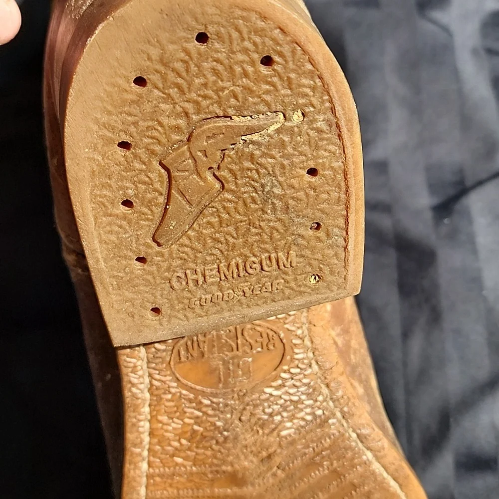 Redwing Mens Work/Cowboy Boots visible Slits Check Pinterest 4 Ideas 2 Repurpose - Picture 4 of 7